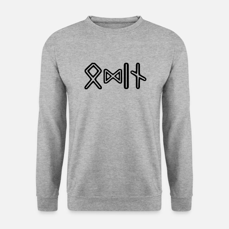 Wikinger Odin - Unisex Pullover - Weißgrau meliert
