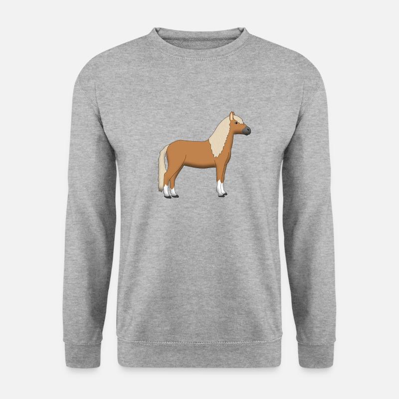 Haflinger - Unisex Pullover - Weißgrau meliert