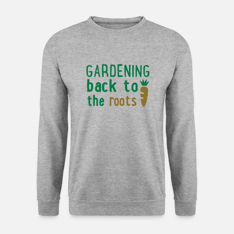 Garten - Unisex Pullover - Weißgrau meliert