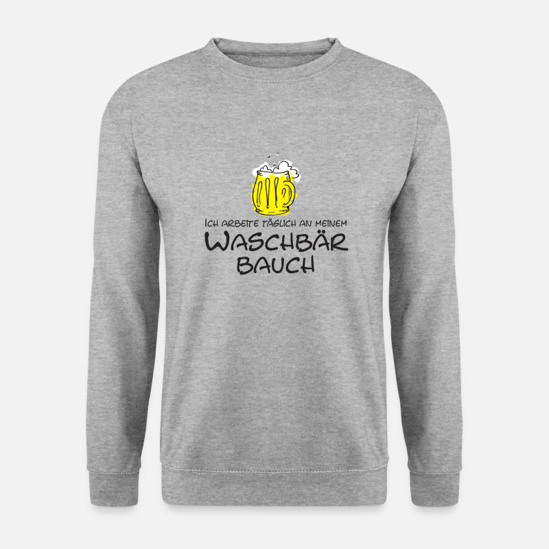 Waschbärbauch - Unisex Pullover - Weißgrau meliert
