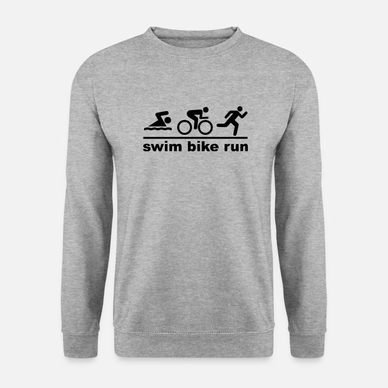 Triathlon - Unisex Pullover - Weißgrau meliert