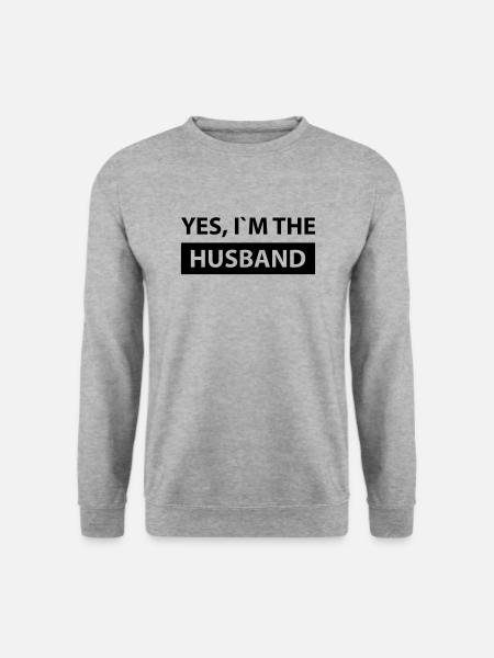 yes i´m the husband - Unisex Pullover - Weißgrau meliert