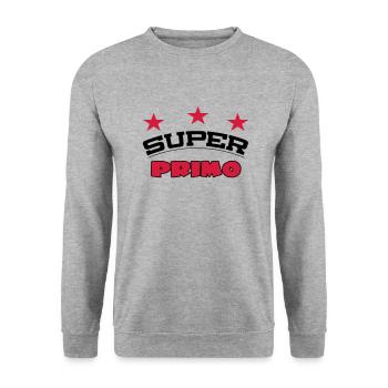 Super primo - Sweat-shirt Unisexe - gris chiné - Devant - Alina (178cm) & Michal (187cm)