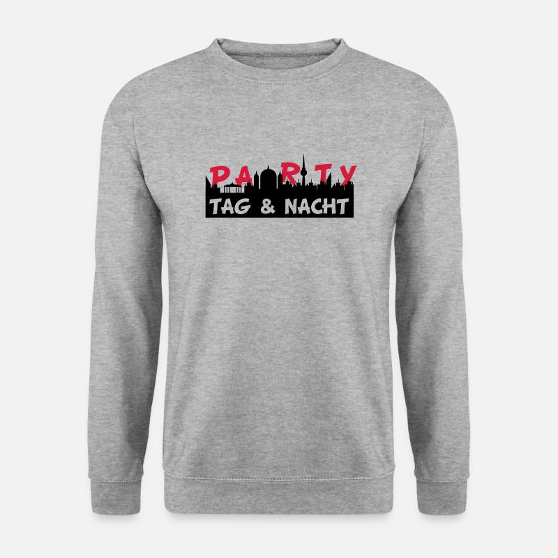 party2 - Unisex Pullover - Weißgrau meliert