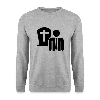 Undertaker - Unisex Sweatshirt - salt & pepper - Front - Alina (178cm) & Michal (187cm)