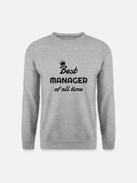 Manager / Chef / Arbeit / Job - Unisex Pullover - Weißgrau meliert