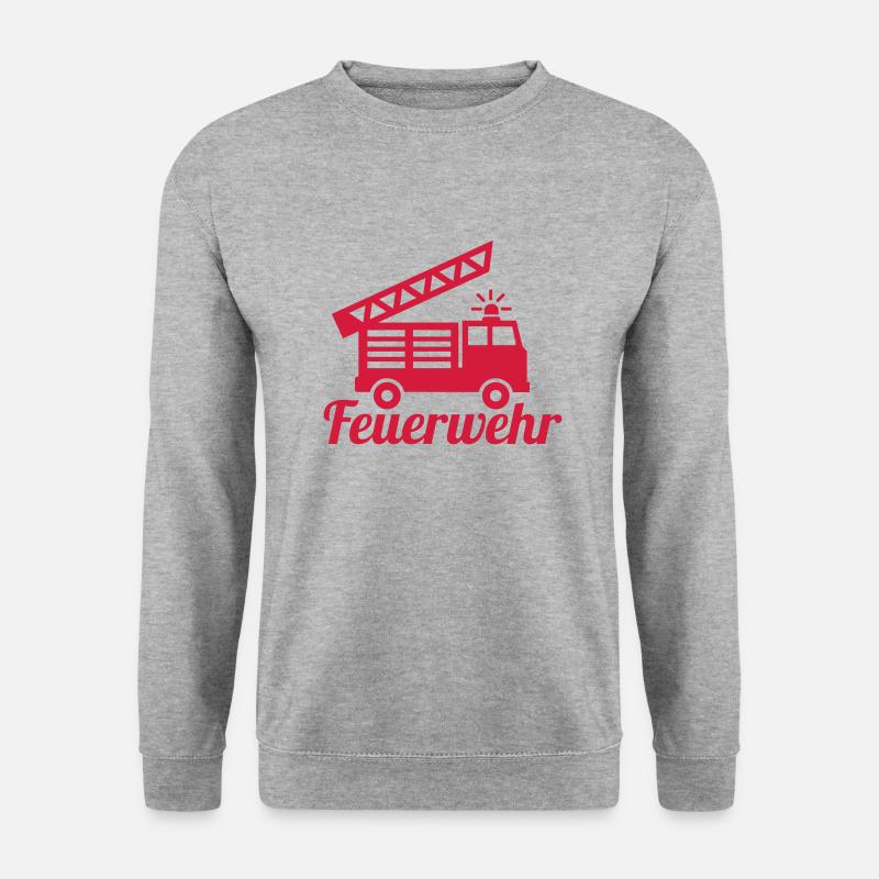 Feuerwehr - Unisex Pullover - Weißgrau meliert
