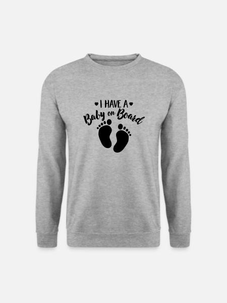 I have a baby on the board - Unisex Sweatshirt - salt & pepper