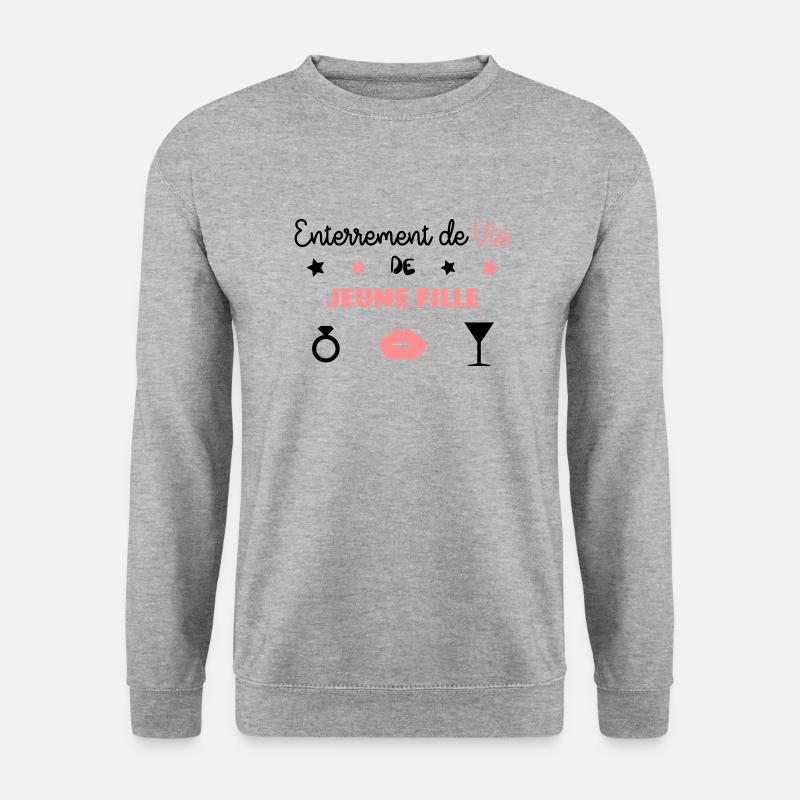 Junggesellenabschied / Junggesellen-Party / - Unisex Pullover - Weißgrau meliert