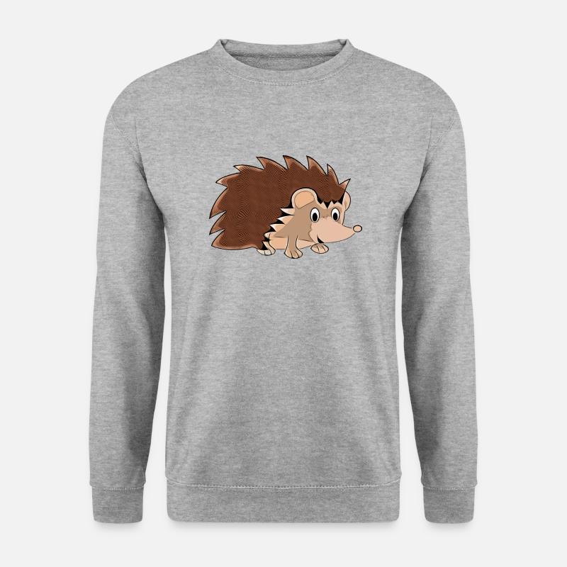 igel - Unisex Pullover - Weißgrau meliert