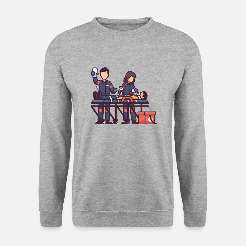 Medizinisch - Unisex Pullover - Weißgrau meliert