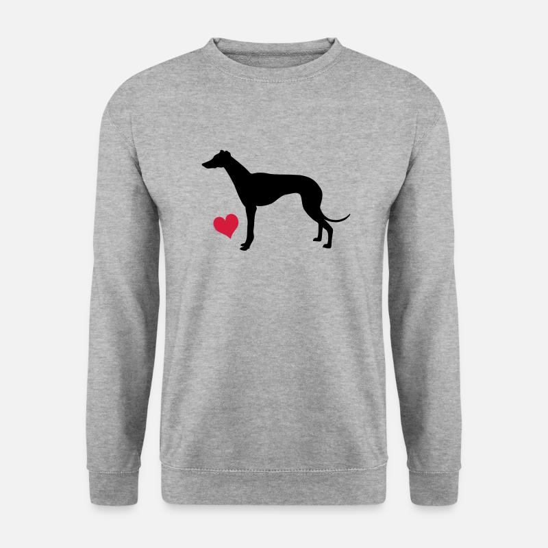 Windhund - Unisex Pullover - Weißgrau meliert