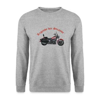 Moto, vélo - Sweat-shirt Unisexe - gris chiné - Devant - Alina (178cm) & Michal (187cm)