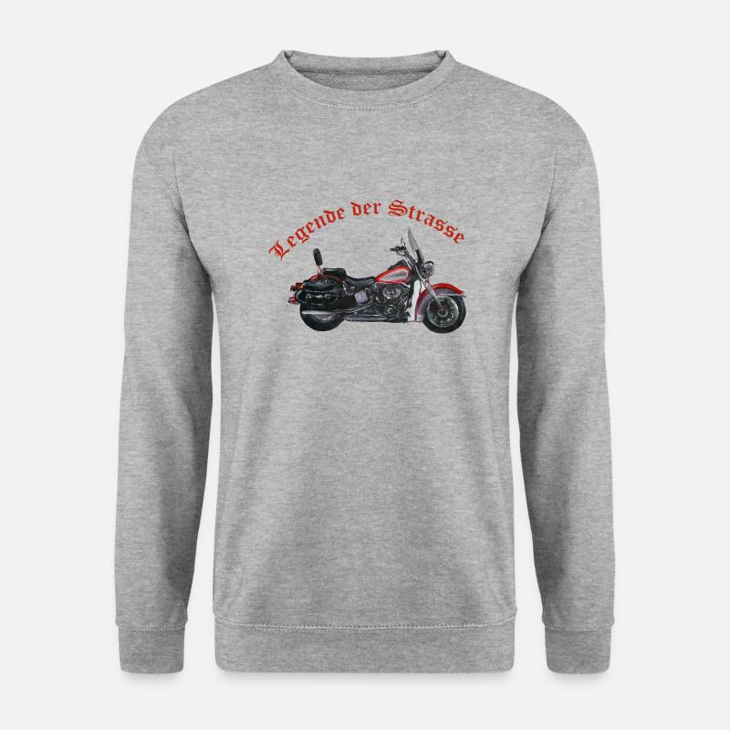 Motorad, Bike - Unisex Pullover - Weißgrau meliert