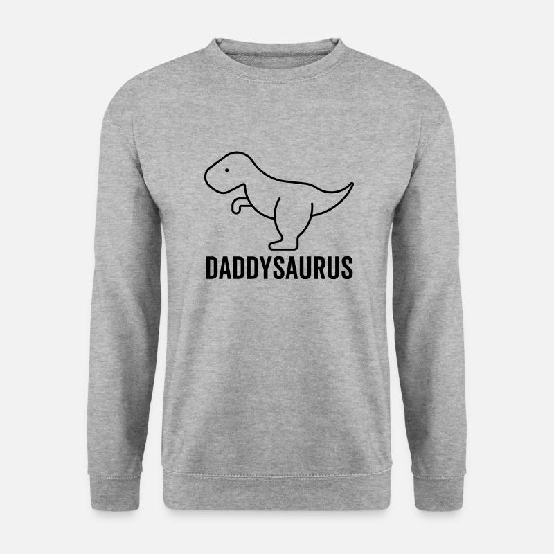 Daddysaurus - Unisex Pullover - Weißgrau meliert