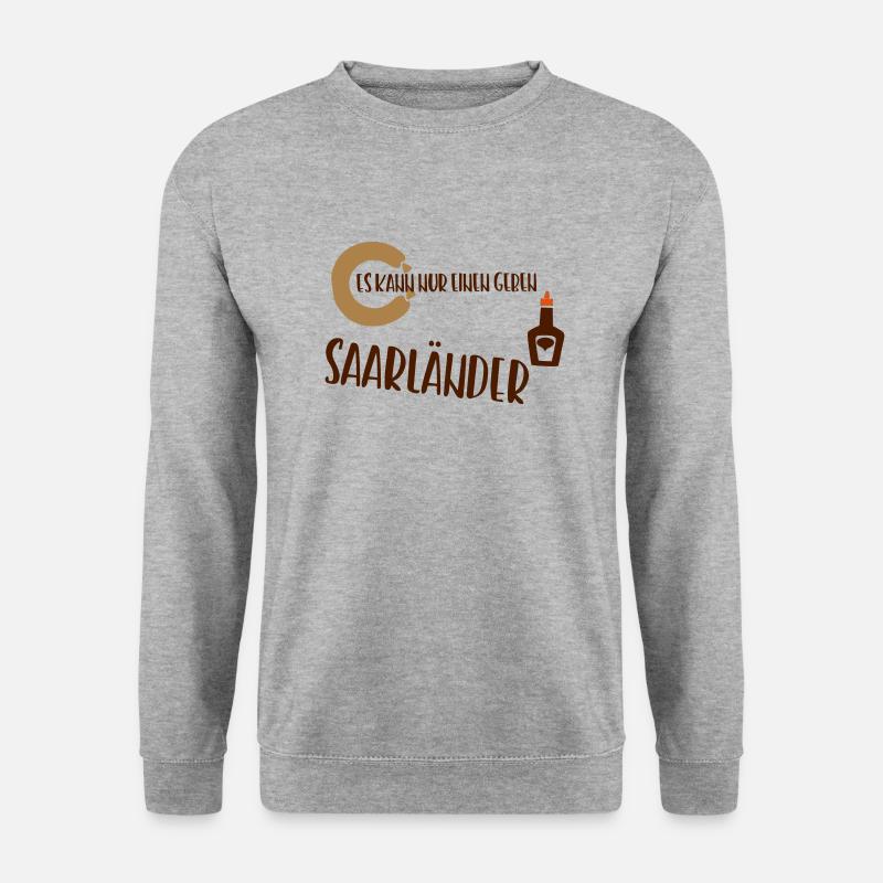 Saarländer - Unisex Pullover - Weißgrau meliert