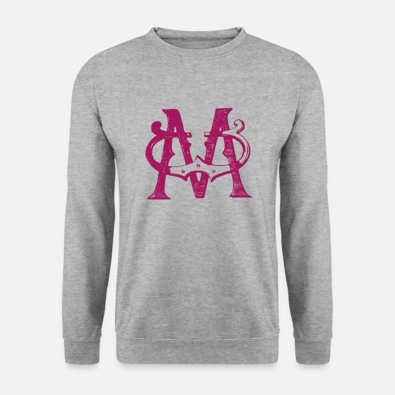 M - Unisex Pullover - Weißgrau meliert