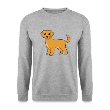 Golden Retriever - Sweat-shirt Unisexe - gris chiné - Devant - Alina (178cm) & Michal (187cm)