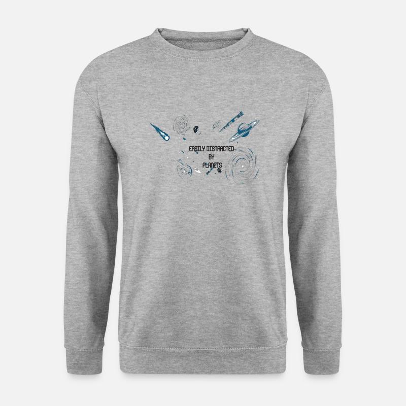 EASILY DISTRACTED BY PLANETS - Unisex Sweatshirt - salt & pepper