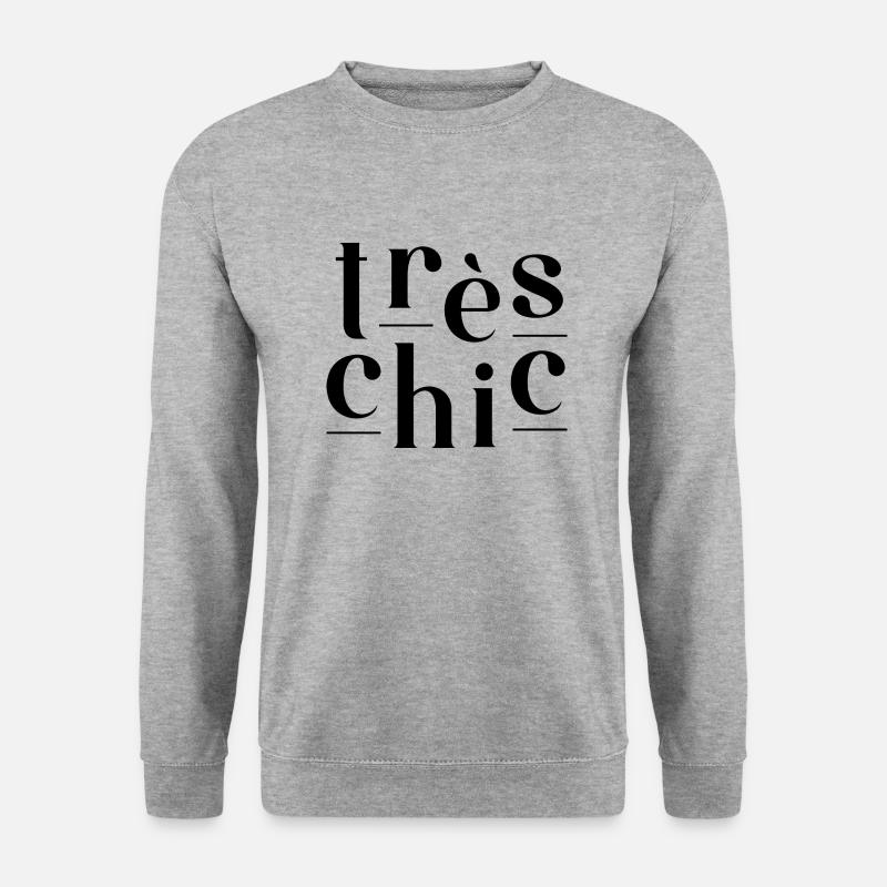 Très Chic - Unisex Pullover - Weißgrau meliert