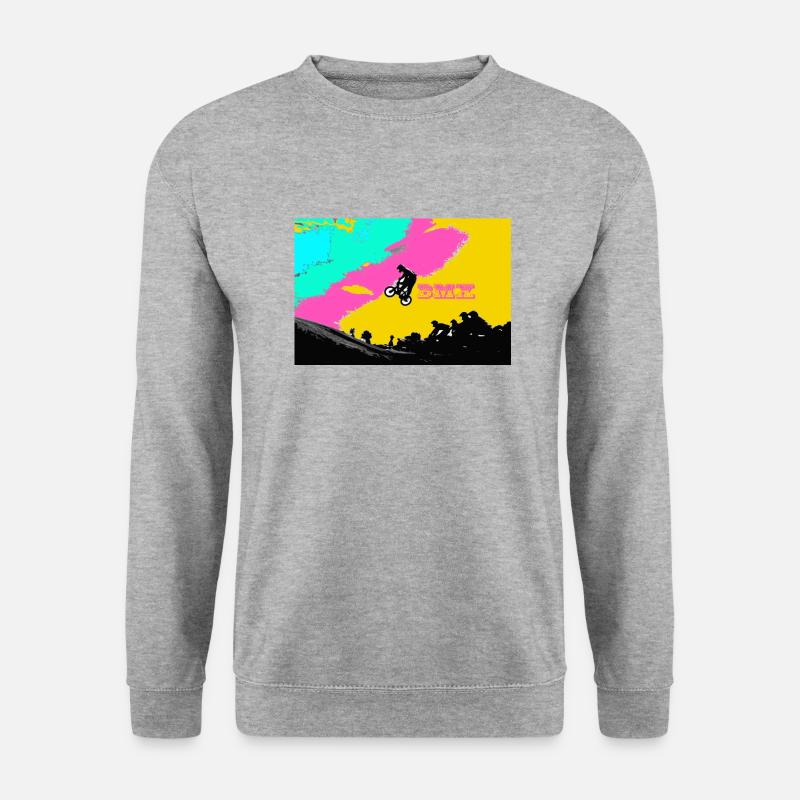 bmx - Unisex Pullover - Weißgrau meliert