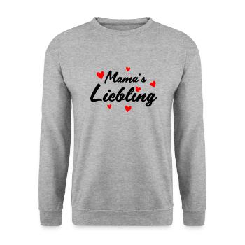 Mamas Liebling - Unisex Pullover - Weißgrau meliert - Vorne - Alina (178cm) & Michal (187cm)