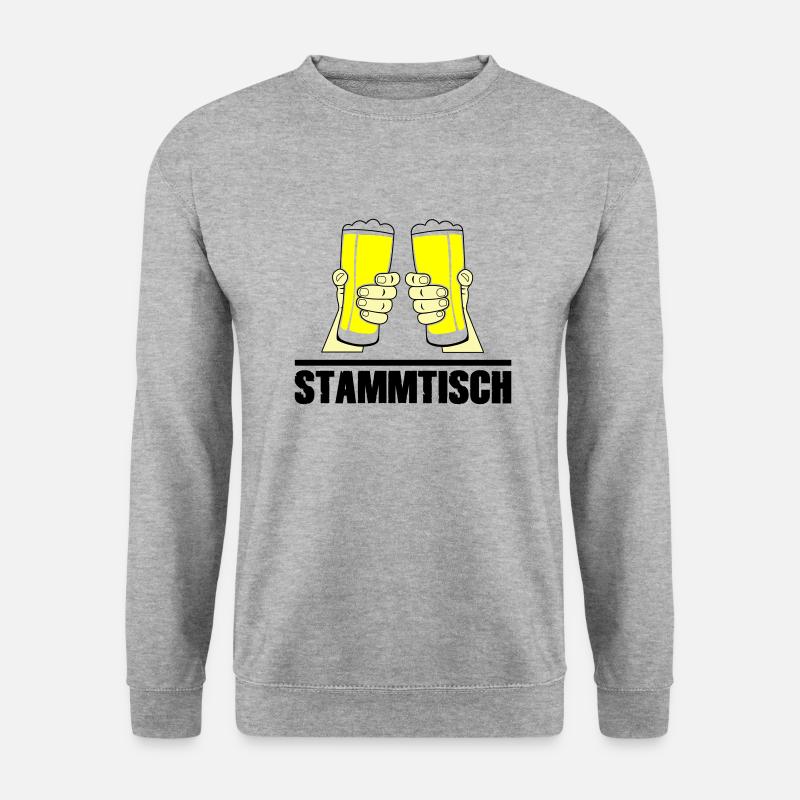 Stammtisch - Unisex Pullover - Weißgrau meliert
