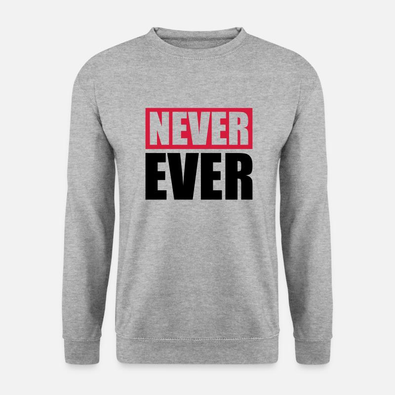 Never Ever Balken - Unisex Pullover - Weißgrau meliert