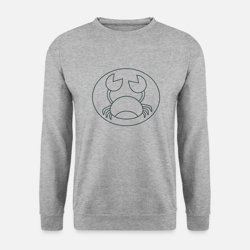 Süße Kreiskrabbe - Unisex Pullover - Weißgrau meliert