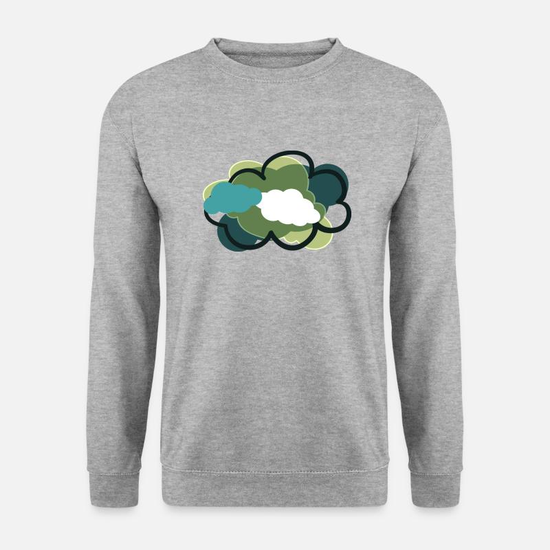 Clouds - Unisex Pullover - Weißgrau meliert