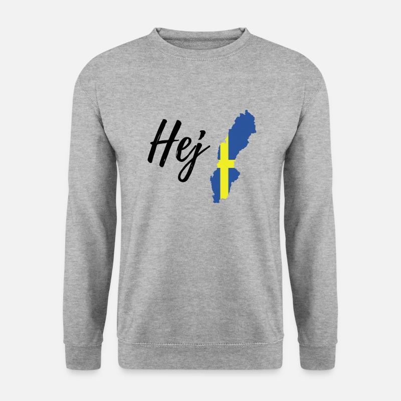 Hej Schweden - Unisex Pullover - Weißgrau meliert