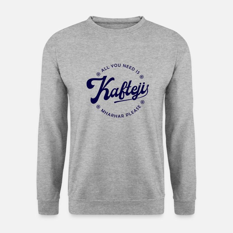 KEFTEJI - Unisex Pullover - Weißgrau meliert