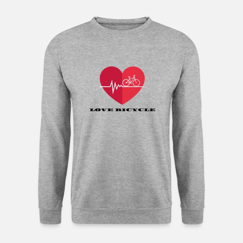 love bicycle - Unisex Pullover - Weißgrau meliert