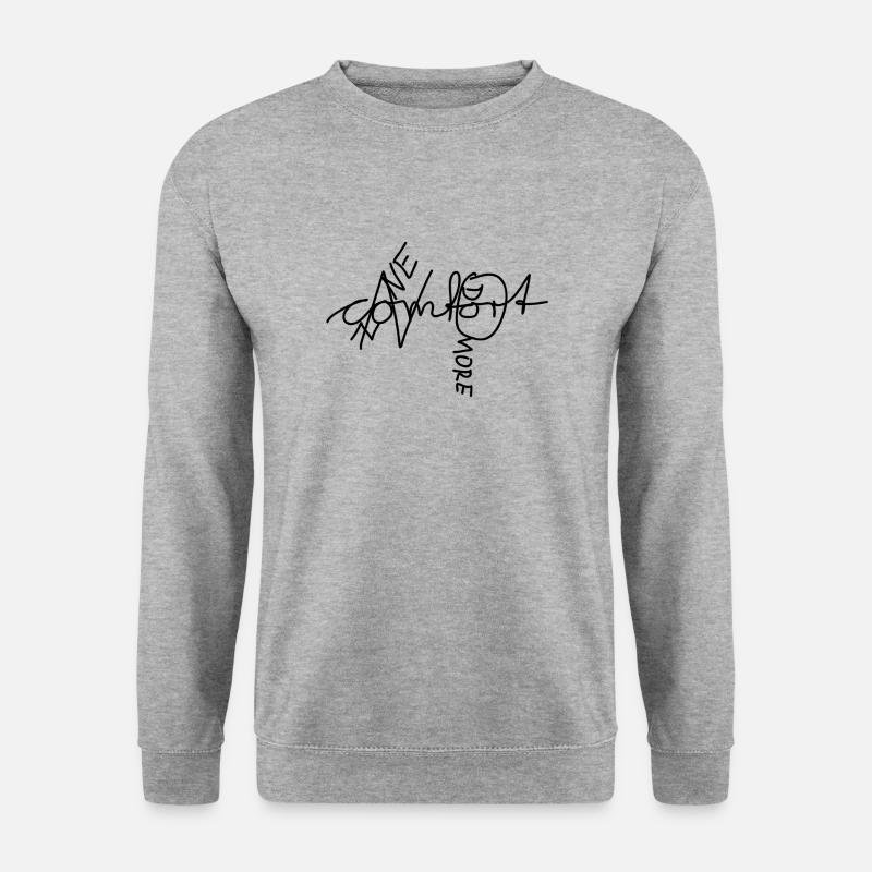 No Comfort Zone Motivationslogo - Unisex Pullover - Weißgrau meliert
