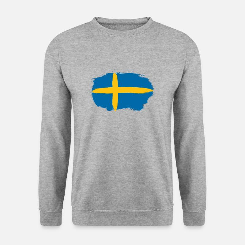 Schweden - Unisex Pullover - Weißgrau meliert