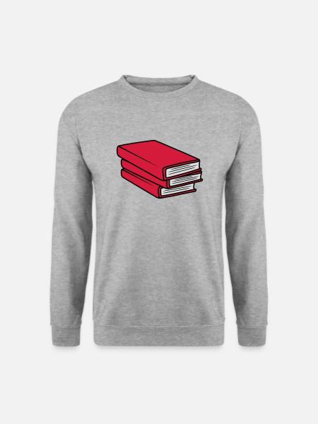 3 Books Stack Design - Unisex Sweatshirt - salt & pepper