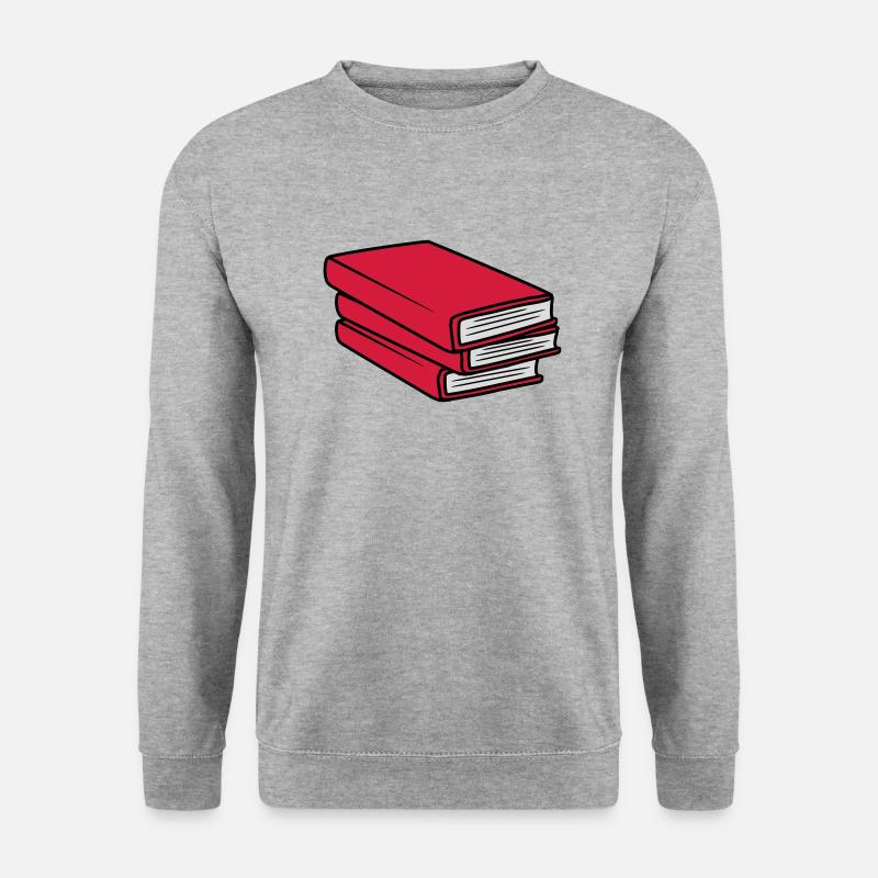 3 Books Stack Design - Unisex Sweatshirt - salt & pepper
