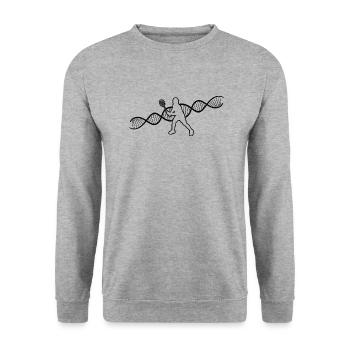 Joueur de badminton Fan de badminton Badminton - Sweat-shirt Unisexe - gris chiné - Devant - Alina (178cm) & Michal (187cm)
