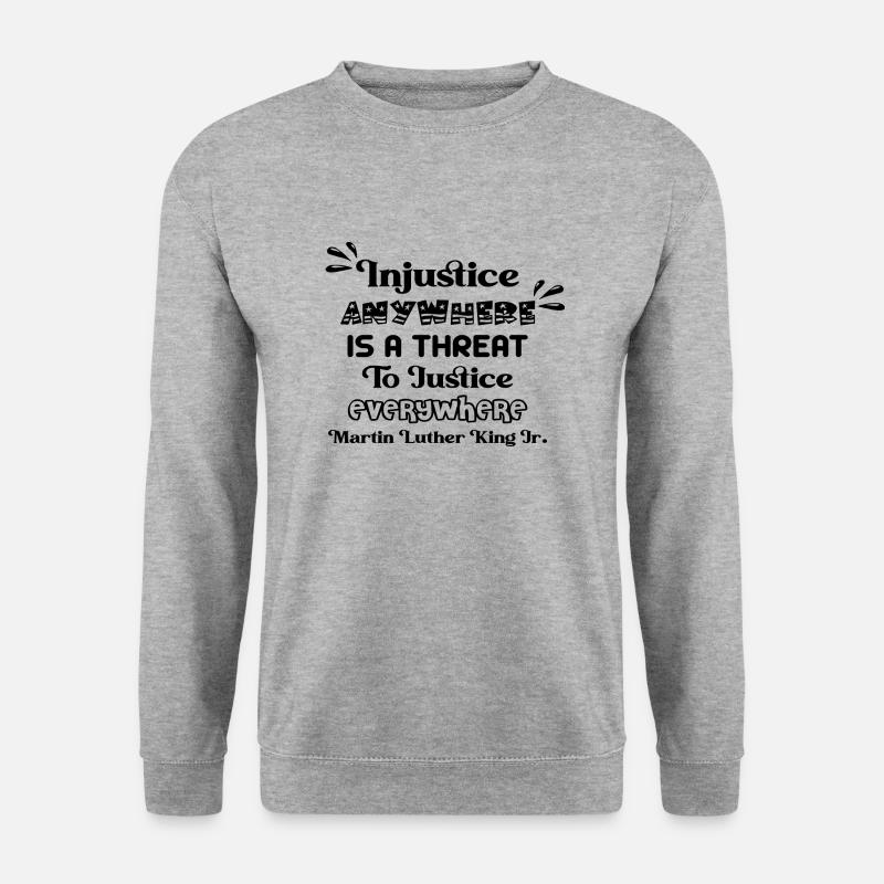 MARTIN LUTHER KÖNIG - Unisex Pullover - Weißgrau meliert