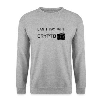 Bitcoin Trading Crypto Stocks - Sweat-shirt Unisexe - gris chiné - Devant - Alina (178cm) & Michal (187cm)