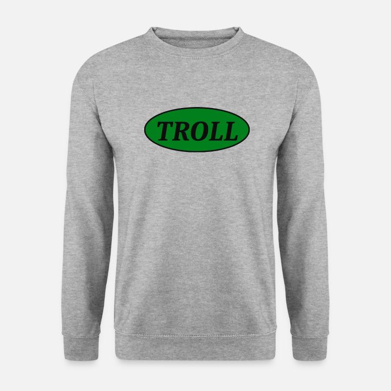 Troll - Unisex Pullover - Weißgrau meliert