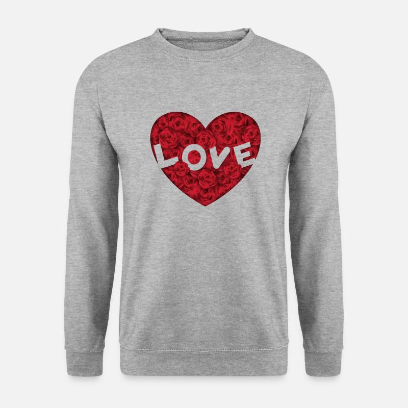 Love - Unisex Pullover - Weißgrau meliert
