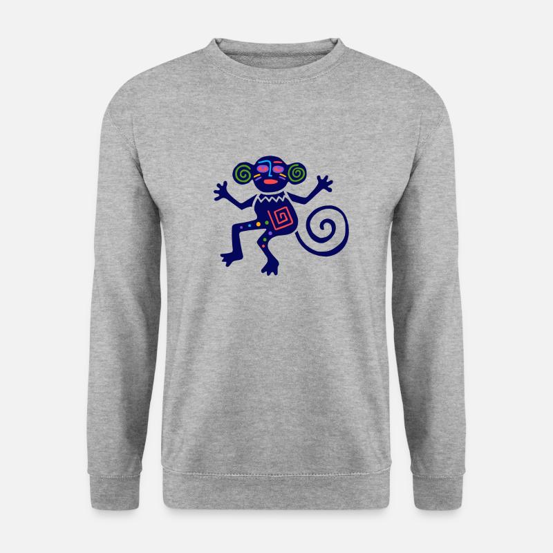 Ancient Mexican Symbol, Monkey, Monkey - Unisex Sweatshirt - salt & pepper