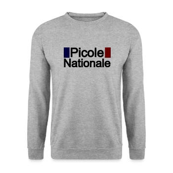 Picole nationale - Sweat-shirt Unisexe - gris chiné - Devant - Alina (178cm) & Michal (187cm)