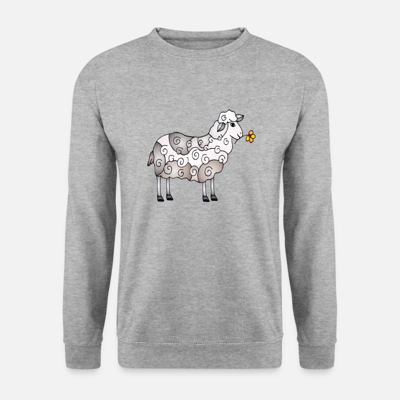 Schaf - Unisex Pullover - Weißgrau meliert