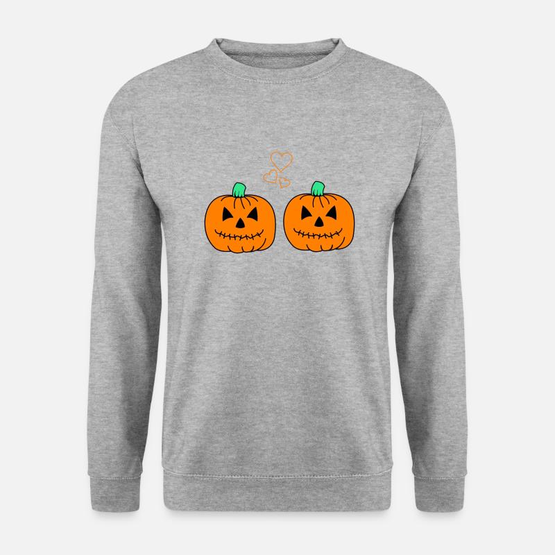 pumpkin love - Unisex Pullover - Weißgrau meliert