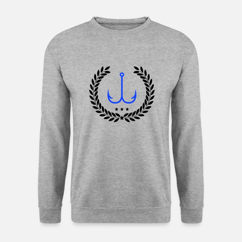 angelhaken - Unisex Pullover - Weißgrau meliert