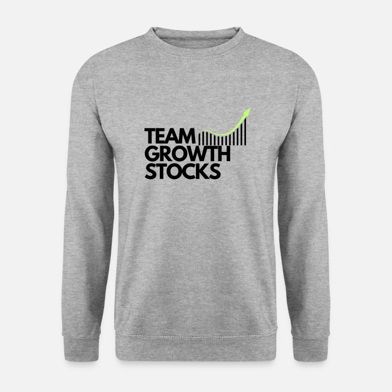 TEAM GROWTH STOCKS - Unisex Pullover - Weißgrau meliert