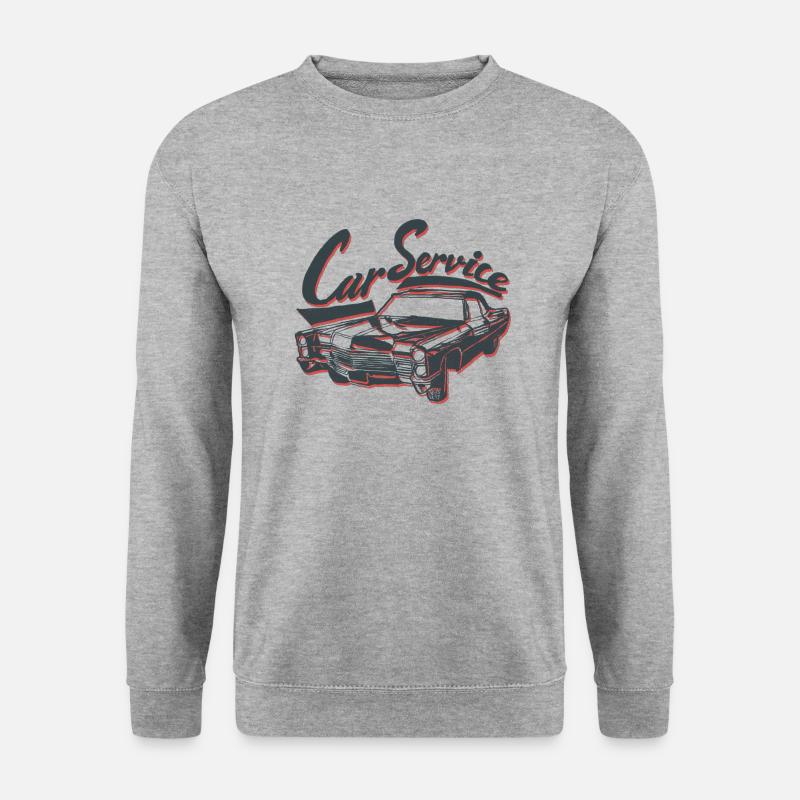Retro-Auto - Unisex Pullover - Weißgrau meliert