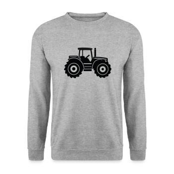 tractor - Unisex Sweatshirt - salt & pepper - Front - Alina (178cm) & Michal (187cm)